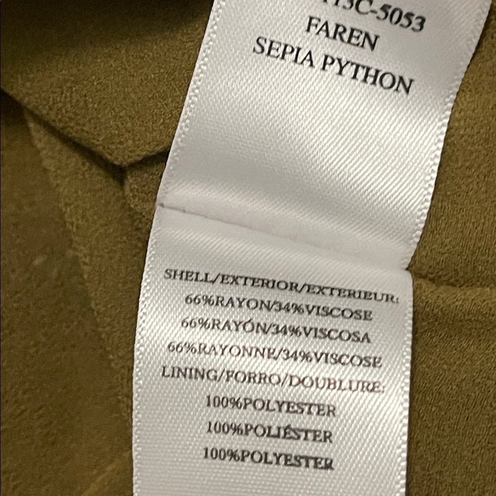 RAILS Faren Sepia Python Smocked Waist Ruffle Detail , long Sleeves Sz M - Picture 13 of 16